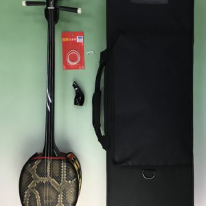 本蛇皮強化張り三線セミハードケースセット