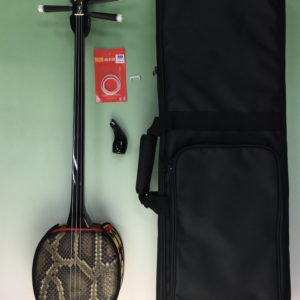 本蛇皮強化張り三線セミソフトケースセット